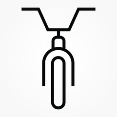 Bike icon. Flat vector illustration in black on white background. EPS 10
