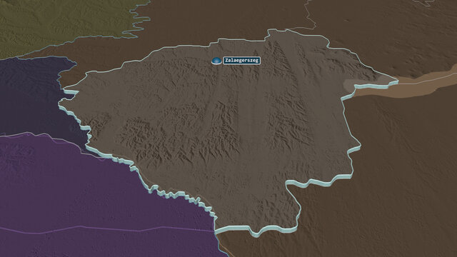 Zala, Hungary - extruded with capital. Administrative