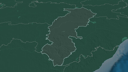 Chhattisgarh, India - outlined. Administrative © Yarr65