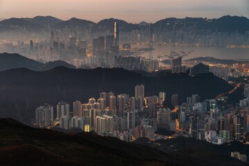 Aerial shot of the mesmerizing Kong cityscape © Wai Shun Chu/Wirestock