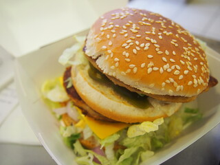 Maharaja Burger, an Indian-only hamburger, Bangalore, Karnataka, South India, India