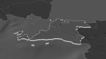 Banten, Indonesia - extruded with capital. Bilevel