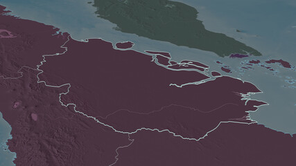 Riau, Indonesia - outlined. Administrative