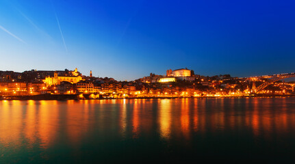 night view of porto, portugal