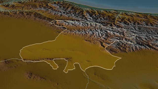 Alborz, Iran - outlined. Relief