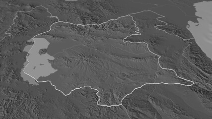 East Azarbaijan, Iran - outlined. Bilevel