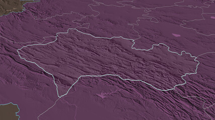 Lorestan, Iran - outlined. Administrative