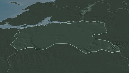 Limerick, Ireland - outlined. Administrative