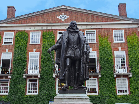 London, UK -  Statue Of Statesman And Author Francis Bacon, In The Courtyard Of Gray's Inn, Where He Was Educated As A Barrister.