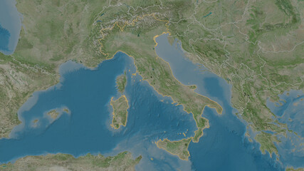 Italy - overview. Satellite