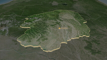 Tochigi, Japan - extruded with capital. Satellite