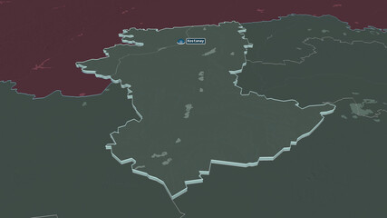 Qostanay, Kazakhstan - extruded with capital. Administrative