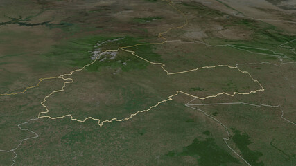 Bungoma, Kenya - outlined. Satellite