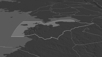 Homa Bay, Kenya - outlined. Bilevel
