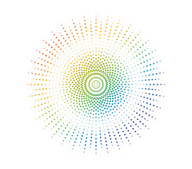 Abstract colorful rainbow dot pattern background - Vector illustration