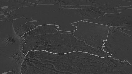 Nyeri, Kenya - outlined. Bilevel