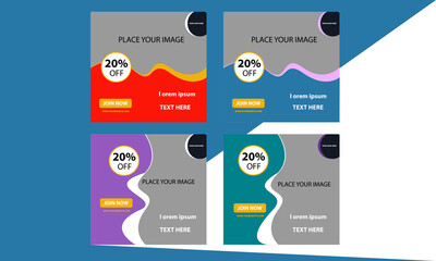 facebook & instagram social media post template