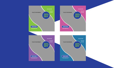  facebook and instagram social media post template.