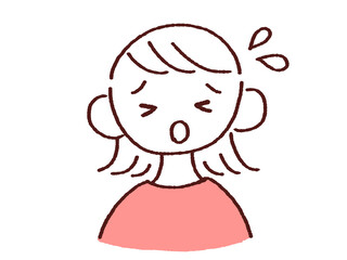 心配する若い女性