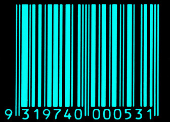 Closeup of bar card isolated on plain background