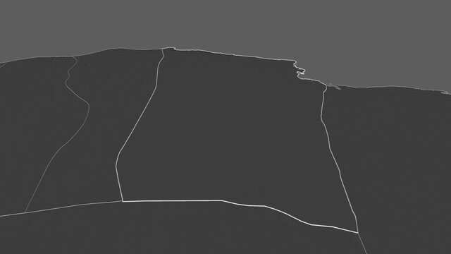 Darnah, Libya - outlined. Bilevel