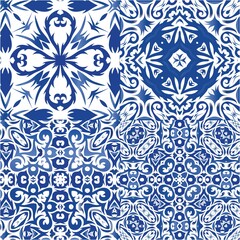 Decorative color ceramic azulejo tiles.