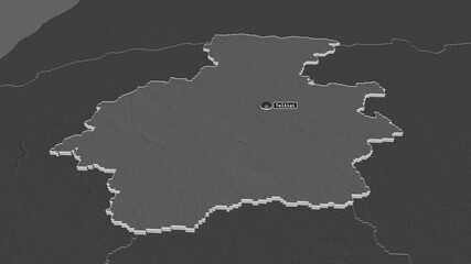 Telšiai, Lithuania - extruded with capital. Bilevel