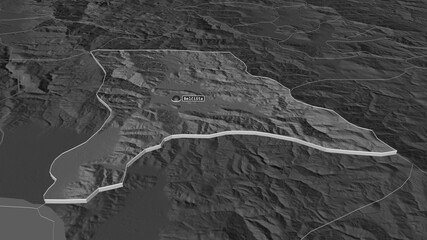 Debarca, Macedonia - extruded with capital. Bilevel