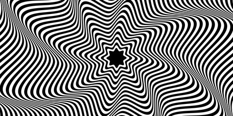 Abstract dark with white op art stripe line design background