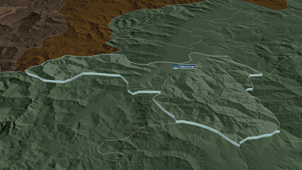 Gostivar, Macedonia - extruded with capital. Administrative