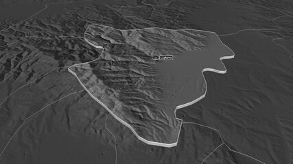 Lipkovo, Macedonia - extruded with capital. Bilevel