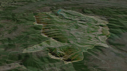 Makedonski Brod, Macedonia - outlined. Satellite