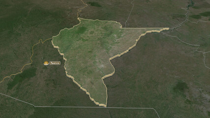 Neno, Malawi - extruded with capital. Satellite