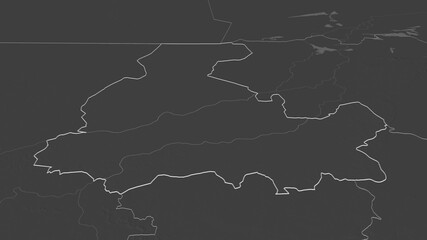 Ségou, Mali - outlined. Bilevel