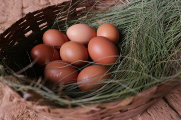 eggs in a basket