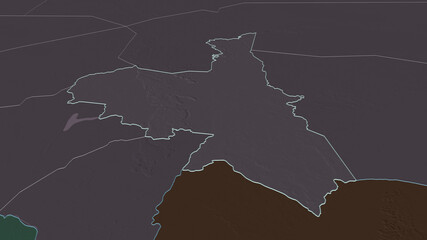 Assaba, Mauritania - outlined. Administrative