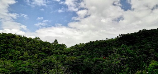 Fototapeta na wymiar clouds over the mountains in St.Elizabeth, Jamaica