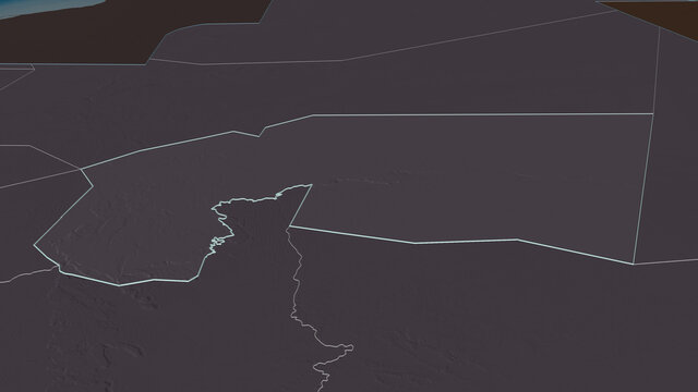 Tagant, Mauritania - outlined. Administrative