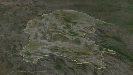 Coahuila, Mexico - outlined. Satellite