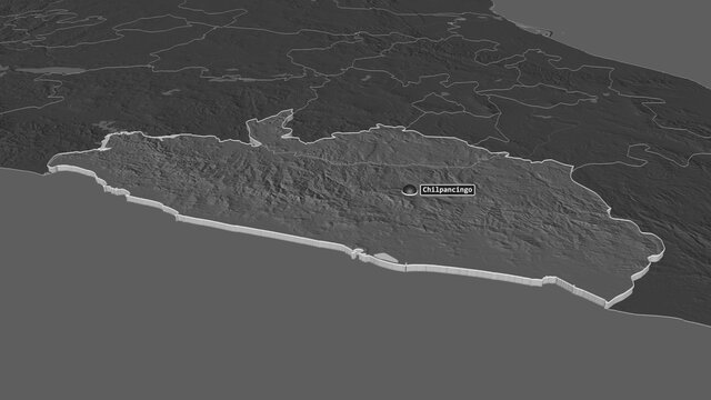 Guerrero, Mexico - extruded with capital. Bilevel