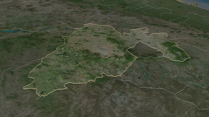 México, Mexico - outlined. Satellite