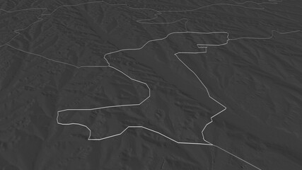 Basarabeasca, Moldova - outlined. Bilevel