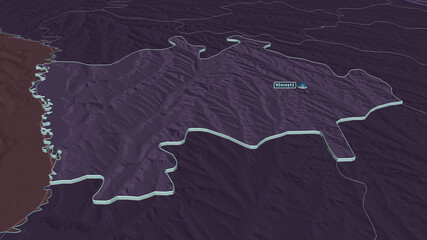 Hîncesti, Moldova - extruded with capital. Administrative