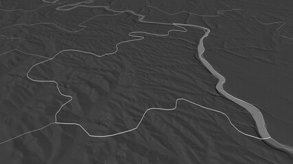 Rezina, Moldova - outlined. Bilevel