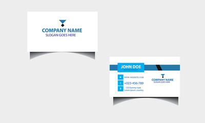  white and blue corporate business card design template
