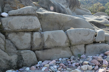 Stone In River Flowing Water H.P India