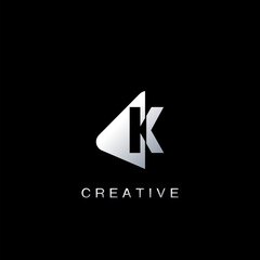 Monogram Abstract Techno Initial Letter K Logo icon vector design