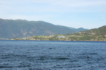 Sognefjord, Norway, Scandinavia. View from the board of Flam - Bergen ferry