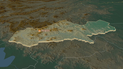 Matagalpa, Nicaragua - extruded with capital. Relief