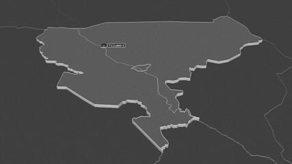 Tillabéry, Niger - extruded with capital. Bilevel